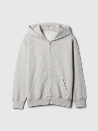 Vintage mjuk hoodie med dragkedja för barn