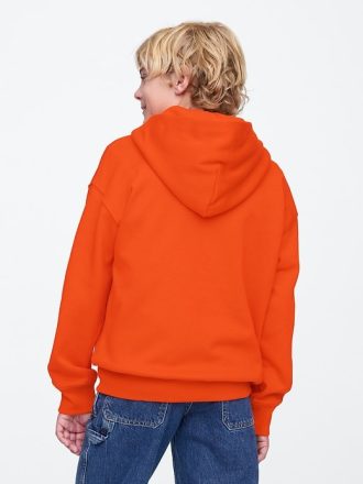 Vintage mjuk hoodie med dragkedja för barn