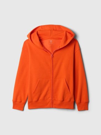 Vintage mjuk hoodie med dragkedja för barn