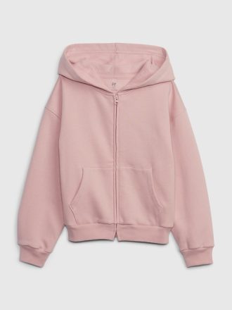 Vintage mjuk hoodie med dragkedja för barn