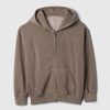 Vintage mjuk hoodie med dragkedja för barn