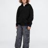 Vintage mjuk hoodie med dragkedja för barn