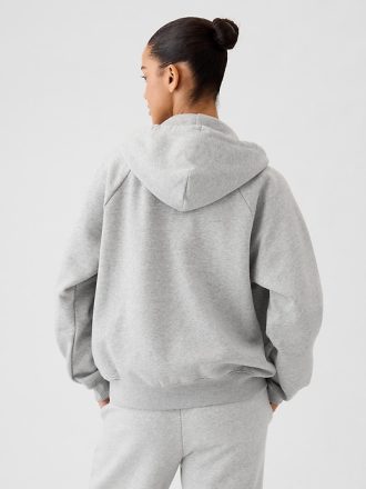 Vintage mjuk hoodie med dragkedja