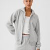 Vintage mjuk hoodie med dragkedja