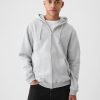 Vintage mjuk hoodie med dragkedja