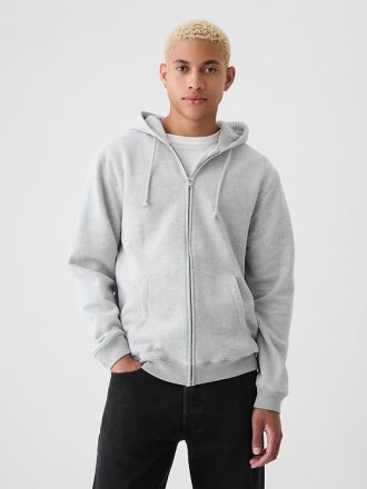 Vintage mjuk hoodie med dragkedja