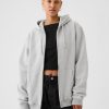 Vintage mjuk hoodie med dragkedja