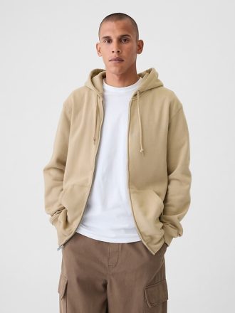 Vintage mjuk hoodie med dragkedja