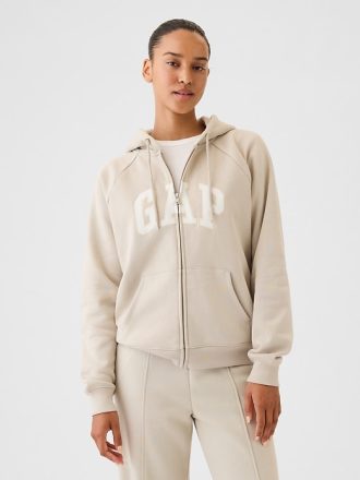 Vintage mjuk hoodie med dragkedja
