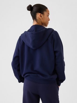 Vintage mjuk hoodie med dragkedja