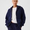 Vintage mjuk hoodie med dragkedja