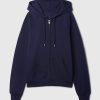 Vintage mjuk hoodie med dragkedja