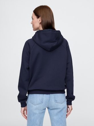 Vintage mjuk hoodie med dragkedja
