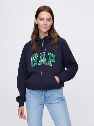 Vintage mjuk hoodie med dragkedja