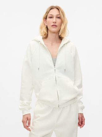 Vintage mjuk hoodie med dragkedja