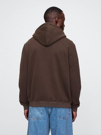 Vintage mjuk hoodie med dragkedja