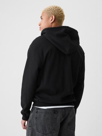 Vintage mjuk hoodie med dragkedja