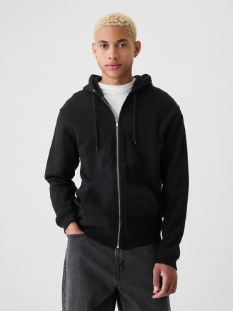 Vintage mjuk hoodie med dragkedja