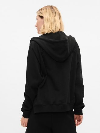 Vintage mjuk hoodie med dragkedja