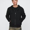 Vintage mjuk våffelfodrad hoodie med dragkedja