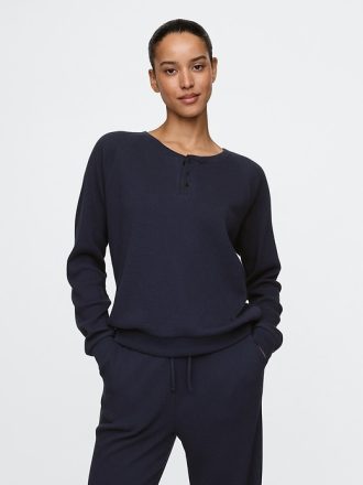 Waffle Henley PJ-skjorta
