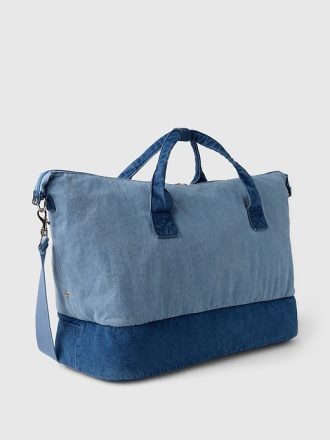 Weekendväska i tvåfärgad jeans
