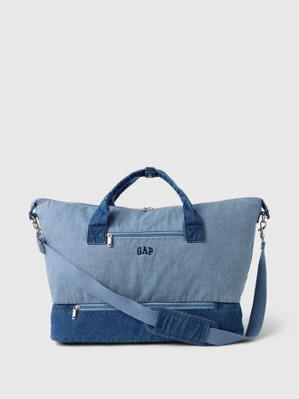 Weekendväska i tvåfärgad jeans
