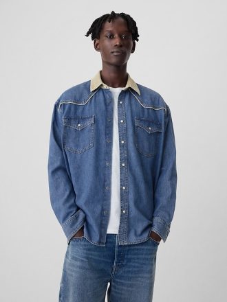 Westernskjorta i jeans