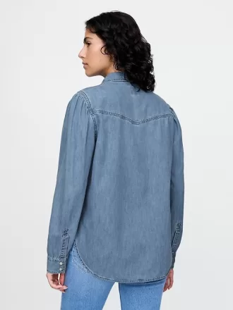 Westernskjorta i jeans