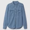 Westernskjorta i jeans