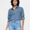 Westernskjorta i jeans