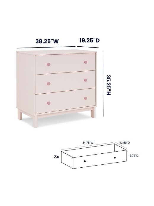 babyGap Legacy Knobs 3 lådor Dresser babyGap Legacy Knobs 3 lådor Dresser